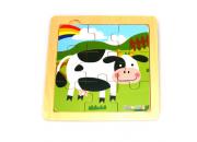 Simple Nine Piece Cow Puzzle