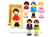 Wooden Puzzle Dress Up Girl