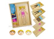 Folding Wooden Dress Up Design Girl