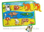 Knob Puzzle Australian Animals