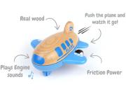 Wood and Plastic Blue Plane with Sound