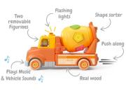 Light Sound Wood and Plastic Mixer Truck with Blocks