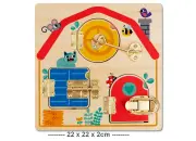 Lock Latch Wooden Puzzle Board