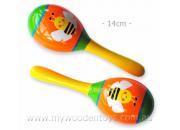 Mini Wooden Bee Maracas
