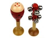 Mini Maraca Bell Stick Ladybug