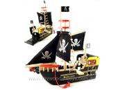 Wooden Toy Pirate Ship Barbarossa