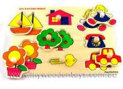 Wooden Toys Puzzle with Knobs