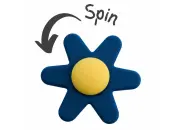 Silicone Daisy Blue Spinner