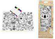 Silicone Australian Animals Colouring Mat