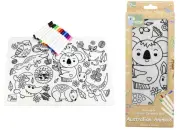 Silicone Australian Animals Colouring Mat