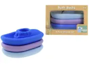 Silicone Bath Boats Purple Blue Light Blue