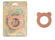 Silicone Bear Teether Pink
