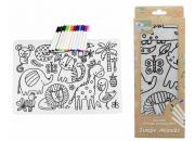 Silicone Jungle Animals Colouring Mat