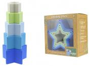 Silicone Stacking Stars Blue Hues