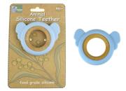 Silicone and Wood Koala Teether Blue
