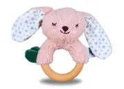 Snuggle Berry Bunny Wooden Ring Rattle