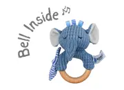 Snuggle Trunks Elephant Wooden Ring Rattle