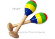 Wooden Toy Stripy Pair Maracas