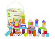 Wooden Blocks In Tub 50pc