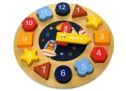Wooden Clock Puzzle Space
