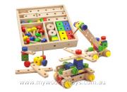 Wooden Toy Construction Set