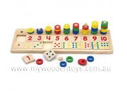 Wooden Count & Match Numbers