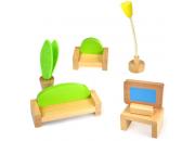 Wooden Dolls House Living Room Furniture