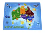 Wooden Jigsaw Puzzle Map of Australia