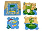 Wooden Life Cycle Puzzle Frog