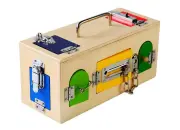 Wooden Lock Activity Box