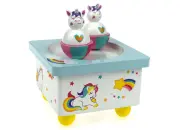 Wooden Music Box Unicorns