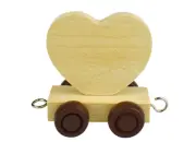 Wooden Name Train Heart