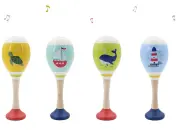 Wooden Ocean Maraca Set of Four
