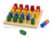 Stacking Wooden Peg Board Toy