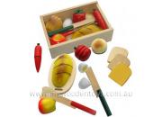 Wooden Toy Play Food Picnic Box