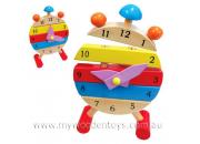 Pile Up Stacking Wooden Clock