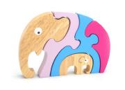 Wooden Stacking Puzzle Elephants