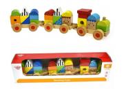 Wooden Block Train Push Toy