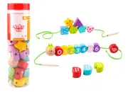 Wooden Lacing Threading Caterpillar