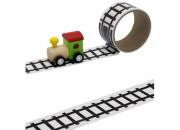 Wooden Train With Track Tape