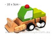 Wooden Wind Up Bulldozer