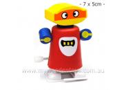 Wooden Wind Up Robot Red