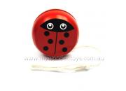 Wooden Yo-yo Ladybird Red