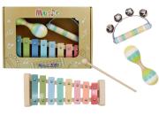 Xylophone Bell Maraca Music Set Blue