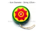 Wooden Yo-yo Flower Green