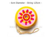 Wooden Yo-yo Flower Yellow