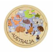 9 Piece Australian Animal Map Puzzle