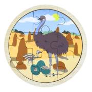 9 Piece Emu Wooden Jigsaw Puzzle