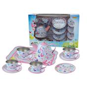 Tin Tea Set Butterfly Blossom 15 Piece