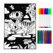 Dinosaur Velvet Colouring Craft Kit